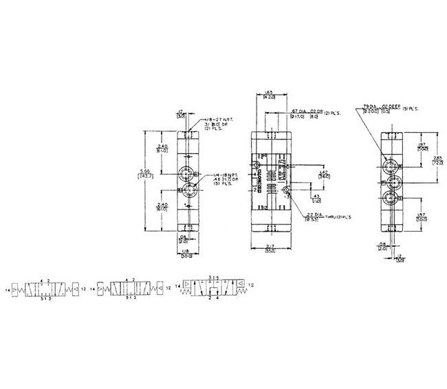 Rexroth CD07 Double Air Pilot Valve (4-Way/3 Position) - Image 2