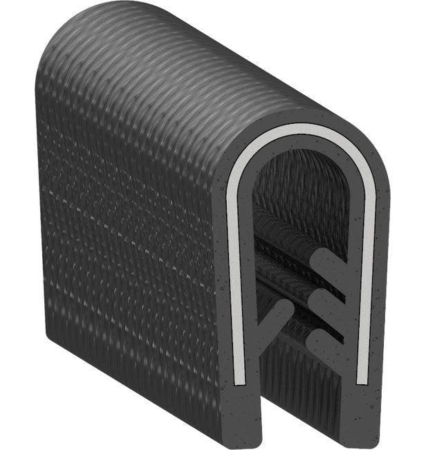 Uni-Grip PVC Edge Trim - 0.355" Width, 0.675" Height - Image 1