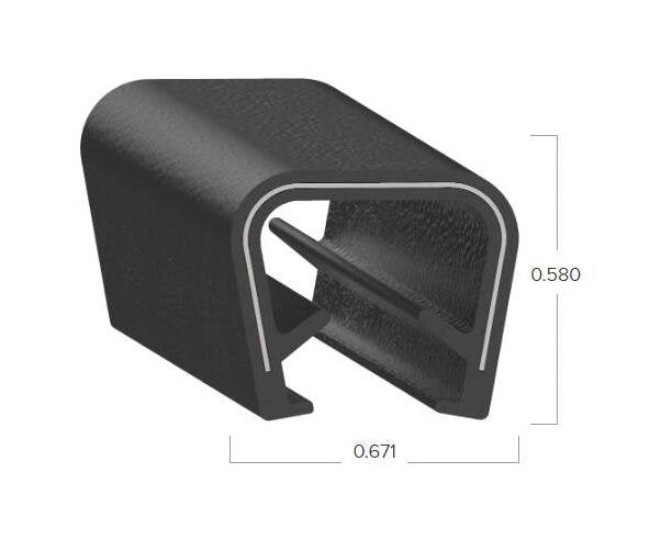 Uni-Grip 0.671" x 0.580" Edge Trim with Steel Core - Image 2