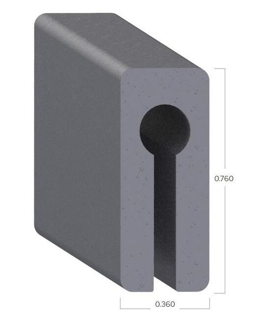 Uni-Grip PVC Edge Trim, 0.360" x 0.760" - Image 2