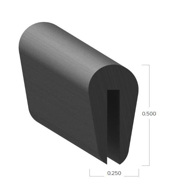 Uni-Grip 0.250" x 0.500" Neoprene Edge Trim - Image 2