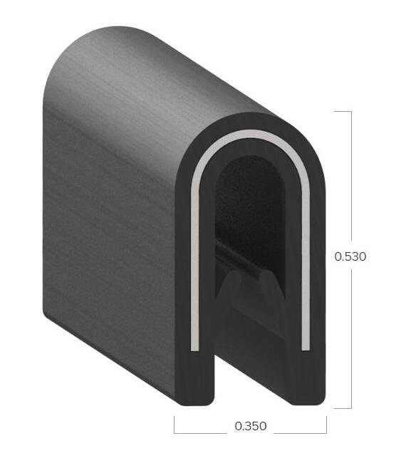 Uni-Grip 0.350" Width 0.530" Height Edge Trim PVC - Image 2