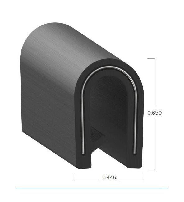 Uni-Grip 0.446" x 0.650" Rubber Edge Trim - Image 2