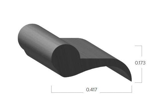 Uni-Grip PVC Edge Trim, 0.417" Width, 0.173" Height, 80 Duro - Image 2