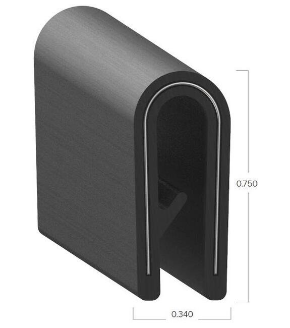 Uni-Grip PVC Edge Trim – 0.340" x 0.750" - Image 2