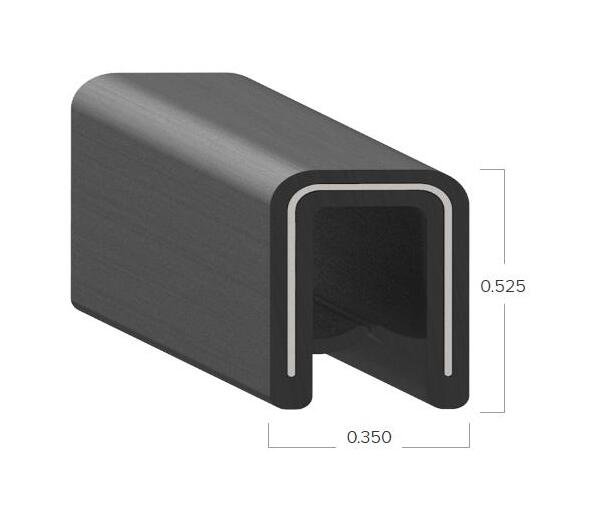 Uni-Grip 0.350" Width 0.525" Height PVC Edge Trim with 1" Steel Core - Image 2