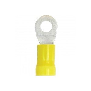 2 AWG Ring Terminal - Nylon Insulated, 1/4 Stud - Image 1