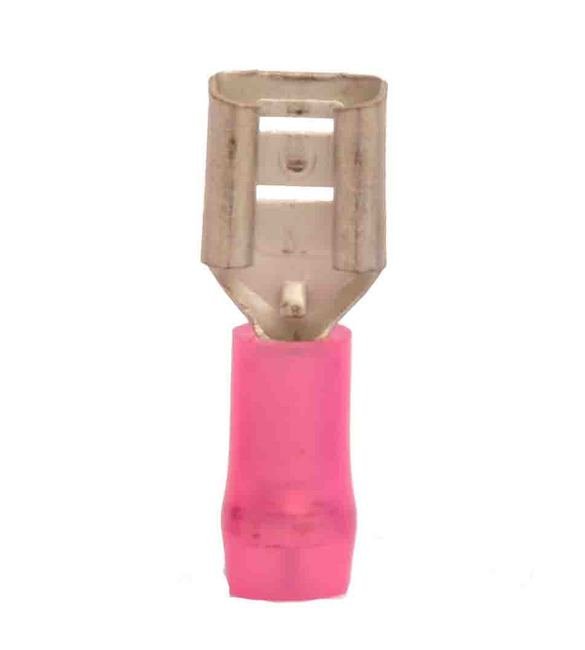 Nylon Female Quick Disconnect Terminal Set 22-18 AWG (.187 x .020 Tab, Red, 3-pc) - Image 1