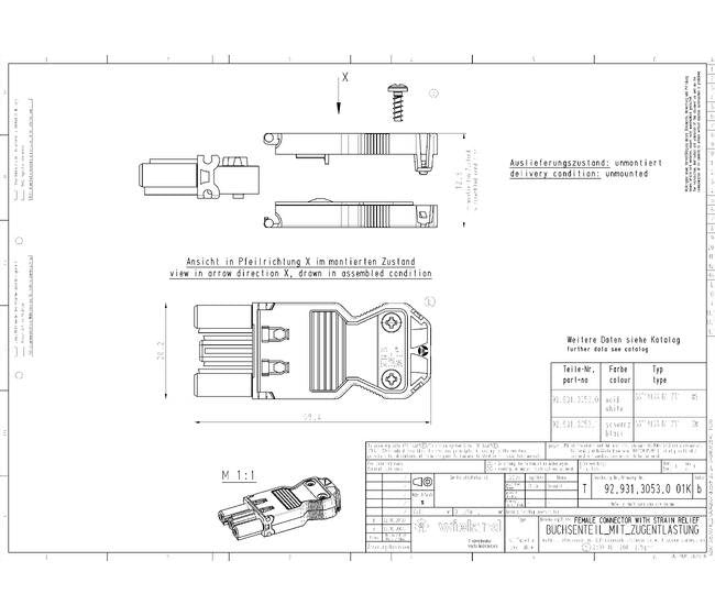 Wieland GST18I3S B1 ZR1 SW 3-Pole Electrical Connector - Image 2