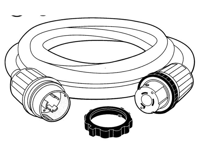 Marinco 50 Amp Marine Cord with Watertight Threaded Outlet - Image 2