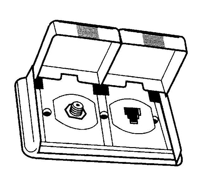 Weatherproof TV/Phone Outlet with 75 Ohm Connector and Phone Jack (White) - Image 2