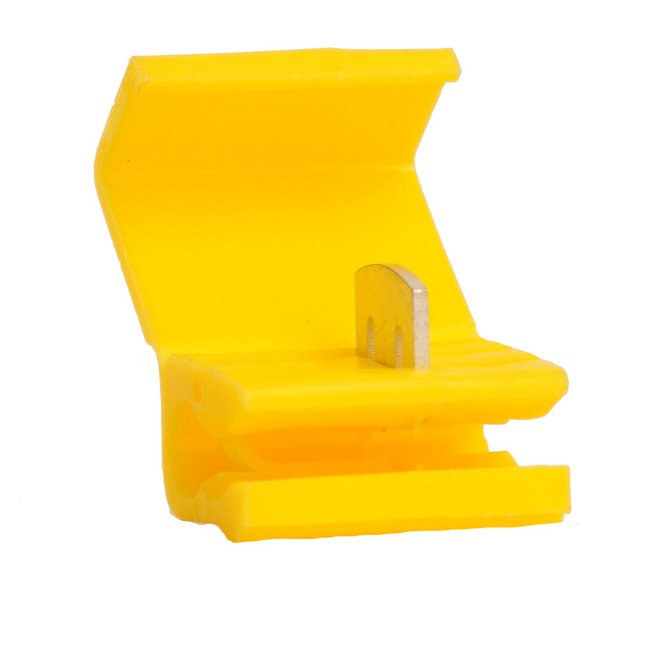 Yellow 12-10 AWG Instant Tap Connector With Stop - Image 1