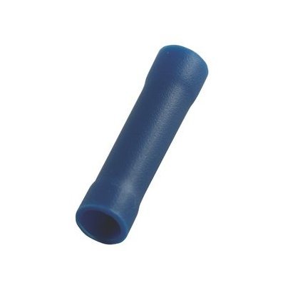 Vinyl Seamless Butt Connector 16-14 AWG Blue (Pack of 100) - Image 1