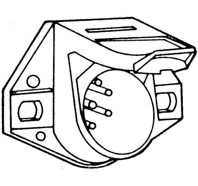Heavy Duty 7-Way Male Socket Connector (Car End) - Image 2