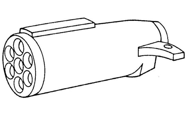 7-Way Female Plug Trailer End Connector 12-24V 40A Steel - Image 2