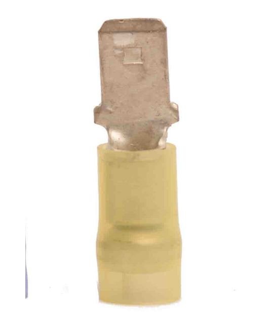 12-10 AWG Male Quick Disconnect Nylon 3-pc, Yellow - Image 1