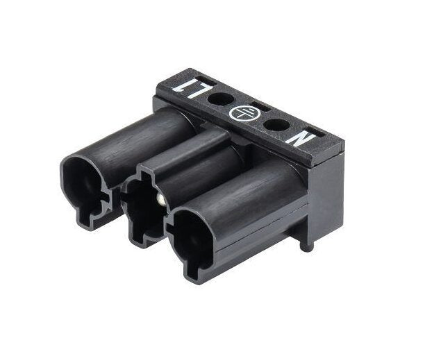 Wieland GST18I3L S1H SW Device Connector - 3 Pole, Male, Horizontal, Black - Image 2
