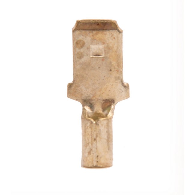 16-14 AWG Male Quick Disconnect Terminal, Non-Insulated Bare Brazed Seam - Image 1