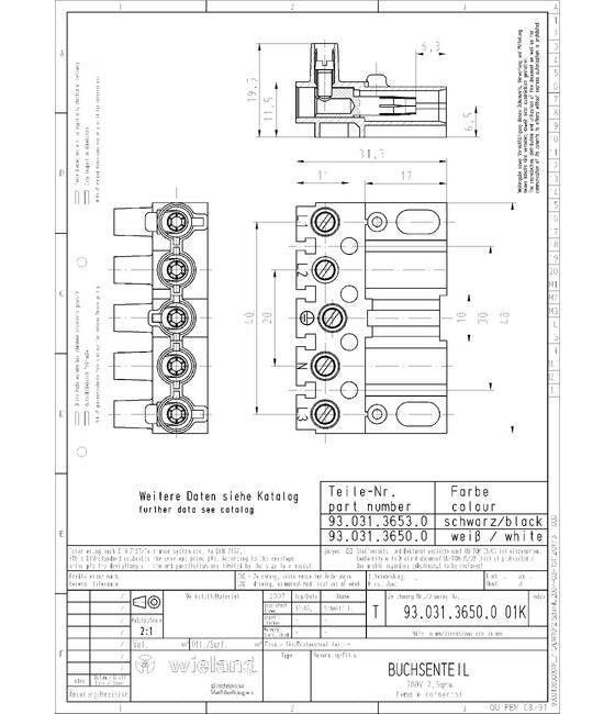 Wieland ST18/5B1 SW Pluggable Electrical Connector - Image 2