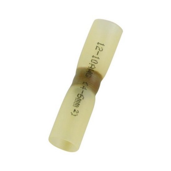 Seamless Parallel Connector Heat Shrink - 12-10 AWG Yellow (Pack of 100) - Image 1