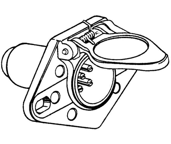 6-Way Zinc Connector Male Socket (Car End) - Image 2