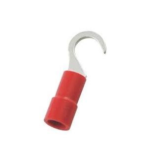 Vinyl Insulated Hook Terminal with Butted Seam, #8 Stud, 22-18 AWG - Image 1