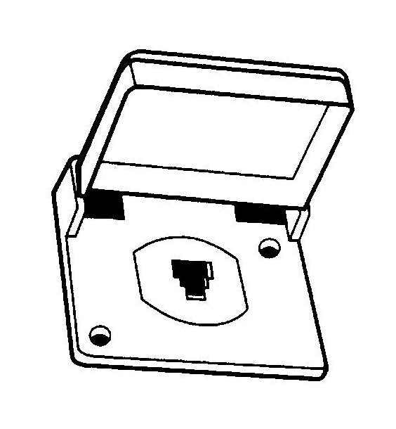 Weatherproof Telephone Jack Outlet - White - Image 2