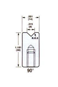 European Style Press Brake Low Profile Narrow V-Die - 0.315 in V Opening - Image 1