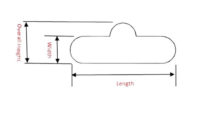 6.4 Millimeter (mm) Width, 7.9 Millimeter (mm) Overall Height, and 38.1 Millimeter (mm) Length Euro Hanger Zero Clearance Tooling Punch - Image 1