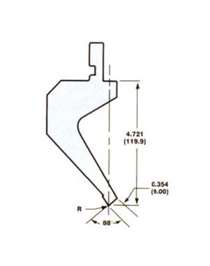 European Style Press Brake Gooseneck Tooling Punch, Model 4302 - Image 1