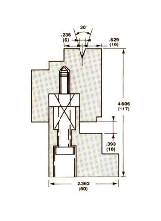 European Style Press Brake Combination Hemming and Flattening Die - 0.236 Inch V Opening - Image 1