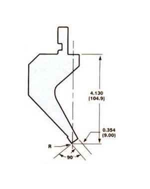 European Style Press Brake Gooseneck Tooling Punch - Model 4602 - Image 1