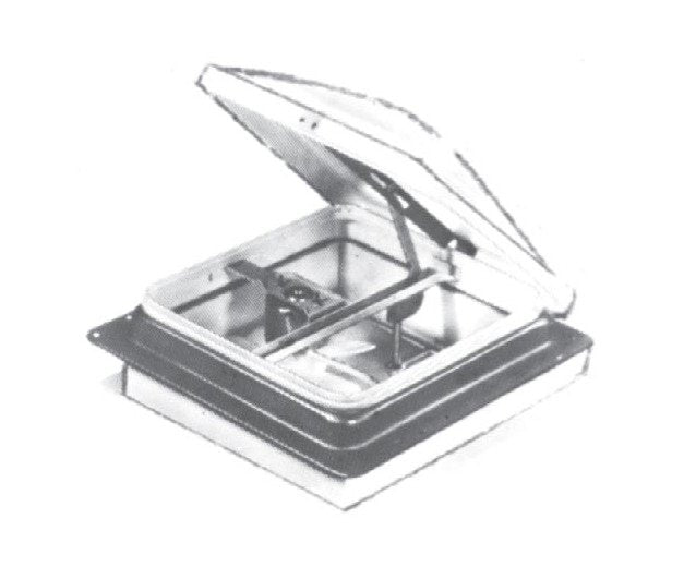 12V Powered Ventadome Roof Vent - White - Image 1