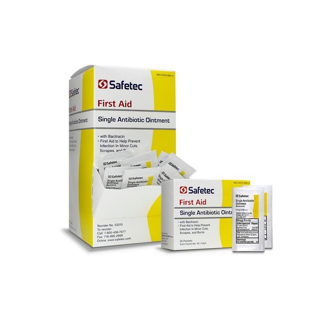 Safetec Bacitracin Ointment 0.9 gal, Box of 25 - Image 1