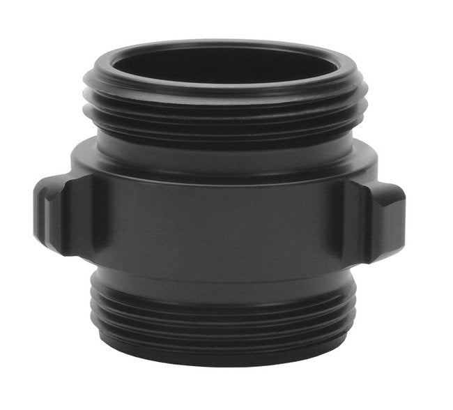 1 1/2" Hard Coat Aluminum Male x Male Coupling - Image 1