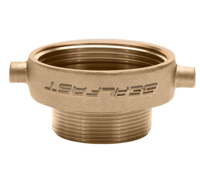Brass Pin Lug Fire Hydrant Adapter, 2 1/2" FNST to 1" MNPT - Image 1