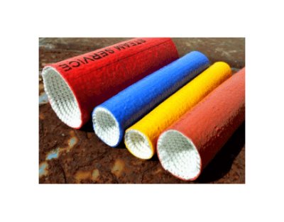 2 1/4 Inch Red Pyrotex Knit Firesleeve - Image 3