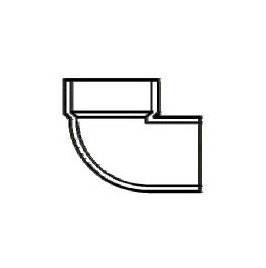 12-Inch PVC Schedule 80 90-Degree ELL Slip x SPG Fitting - Image 1
