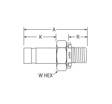 Parker CPI™/A-LOK® BSPP Tube Male Adapter with ED Seal - Image 2