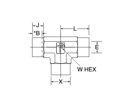 Socket Weld Tee with 3 Ports, Tube Socket End - Image 2
