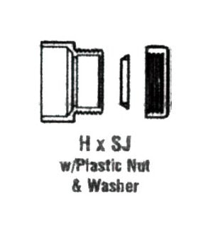 Schedule 80 PVC Female Trap Adapter with Plastic Nut & Washer - Image 1