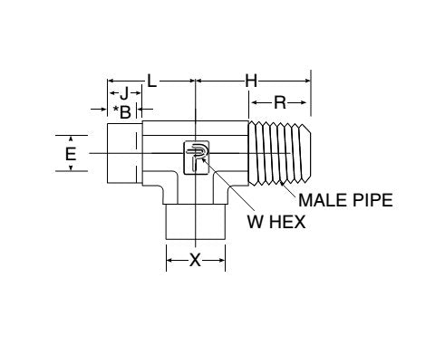 Weld-Lok® Male Run Tee, Socket Weld Fitting - Image 2