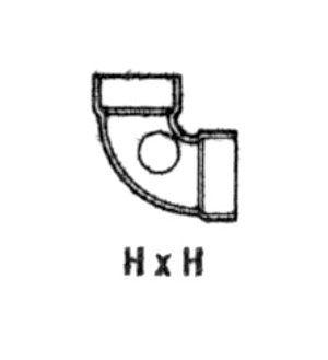 PVC 1/4 Bend Fitting with Side Inlet, 3 x 3 x 1 1/2 inches - Image 1