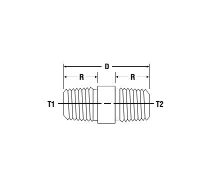 Parker Male Close Nipple Fitting - MNPT to MNPT, 1/16" - Image 2