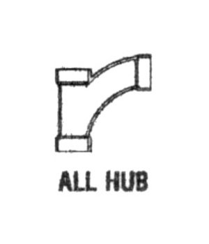 LASCO Long Turn Combination Wye & 1/8 Bend Hub - Image 1