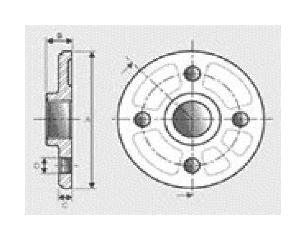 Brass Floor Flange, 3/4-inch - Image 1