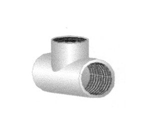 Schedule 40 PVC Tee - 1 1/4 inch, FIPT x FIPT x FIPT - Image 1