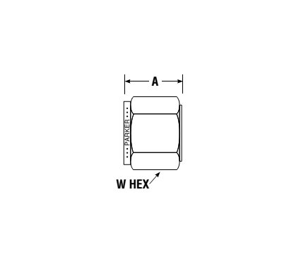 Parker CPI™/A-LOK® Tube Nut for Metric Tube 20.0 mm - Image 2