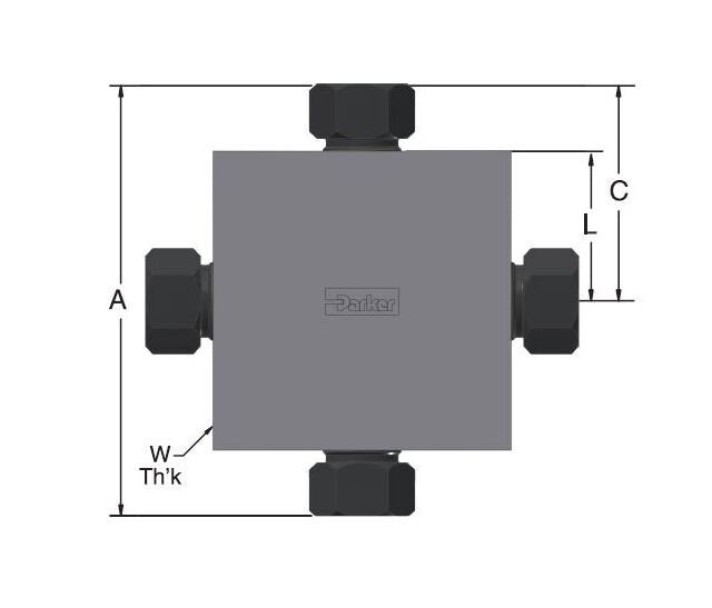 Parker Hannifin KBMP7 MPI™ Union Cross Fitting - Image 2