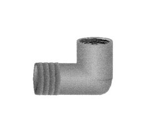 PVC Combination 90-Degree Elbow Fitting, 1-1/2 inches - Image 1